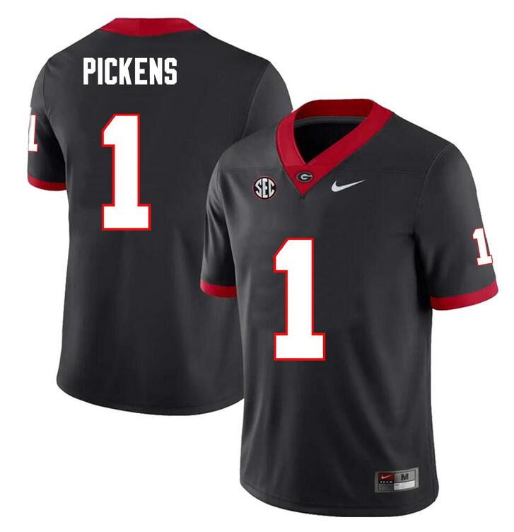 Youth Black Georgia Bulldogs #1 George Pickens Stitched Football Jersey